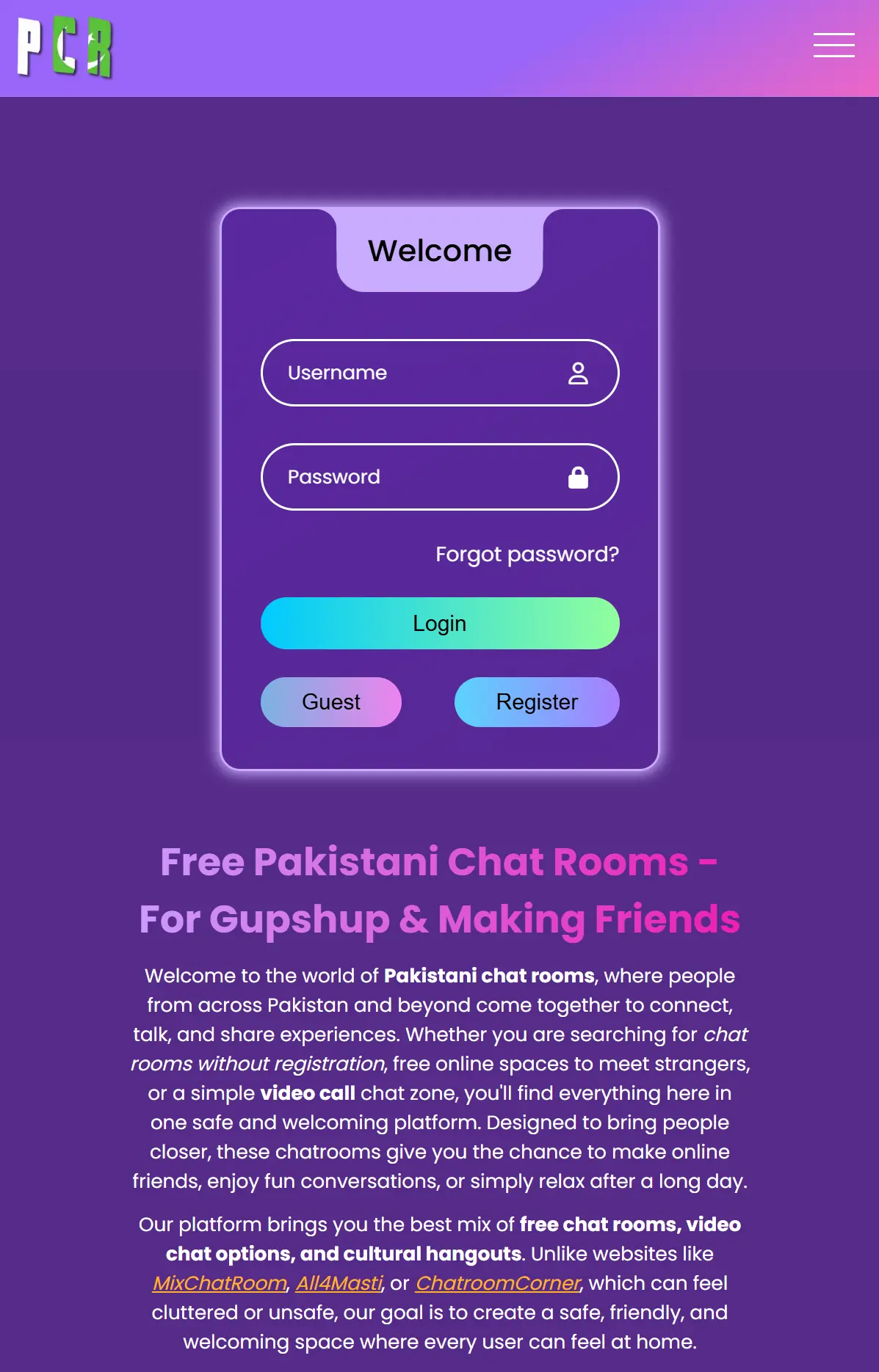 Login Page Screenshot